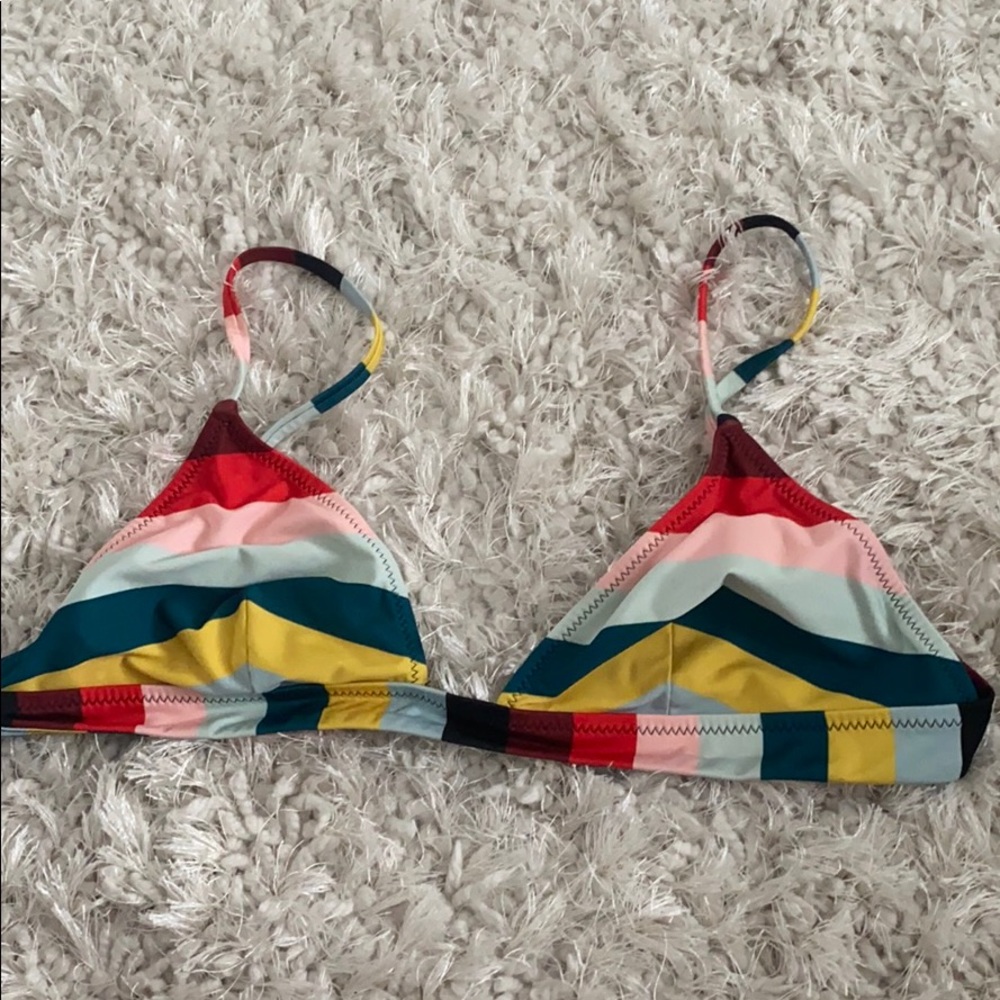 Solid And Stripe Bikini Top! - image 1